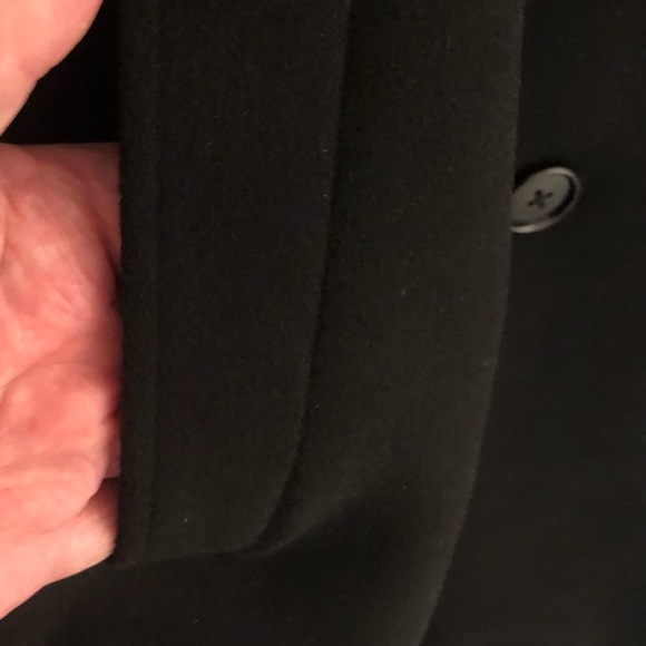 Men’s Joseph A Bank Topcoat Black Gently Used may be Twill Wool - Picture 5 of 8